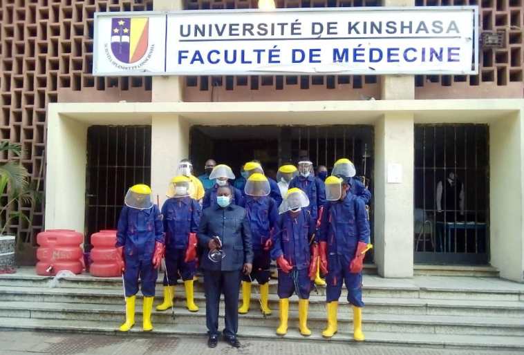 Désinfection des auditoires à la faculté de médecine