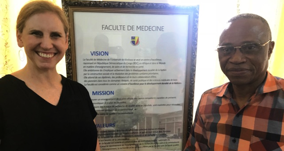 Lisa Travis and Dr. Jean Marie Kayembe Ntumba