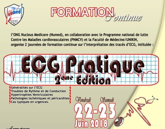 2 journées de formation continue sur l'interprétation des tracés d'ECG