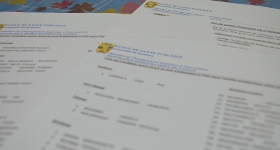 Liste des sélectionnés pour l’année académique 2018-2019 à l'Ecole de Santé Publique de l'Université de Kinshasa
