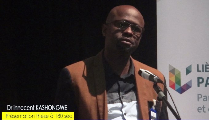 Innocent Kashongwe vainqueur de « Mon projet de recherche doctorale en 180 sec»