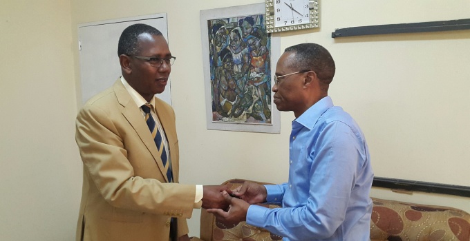 Dr Pierre Claver et Dr Jean Pierre Lokongo à la faculté