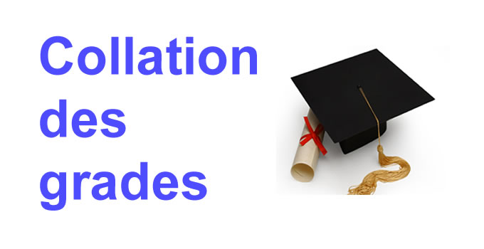 Collation des grades pour ce vendredi 31 juillet 2015