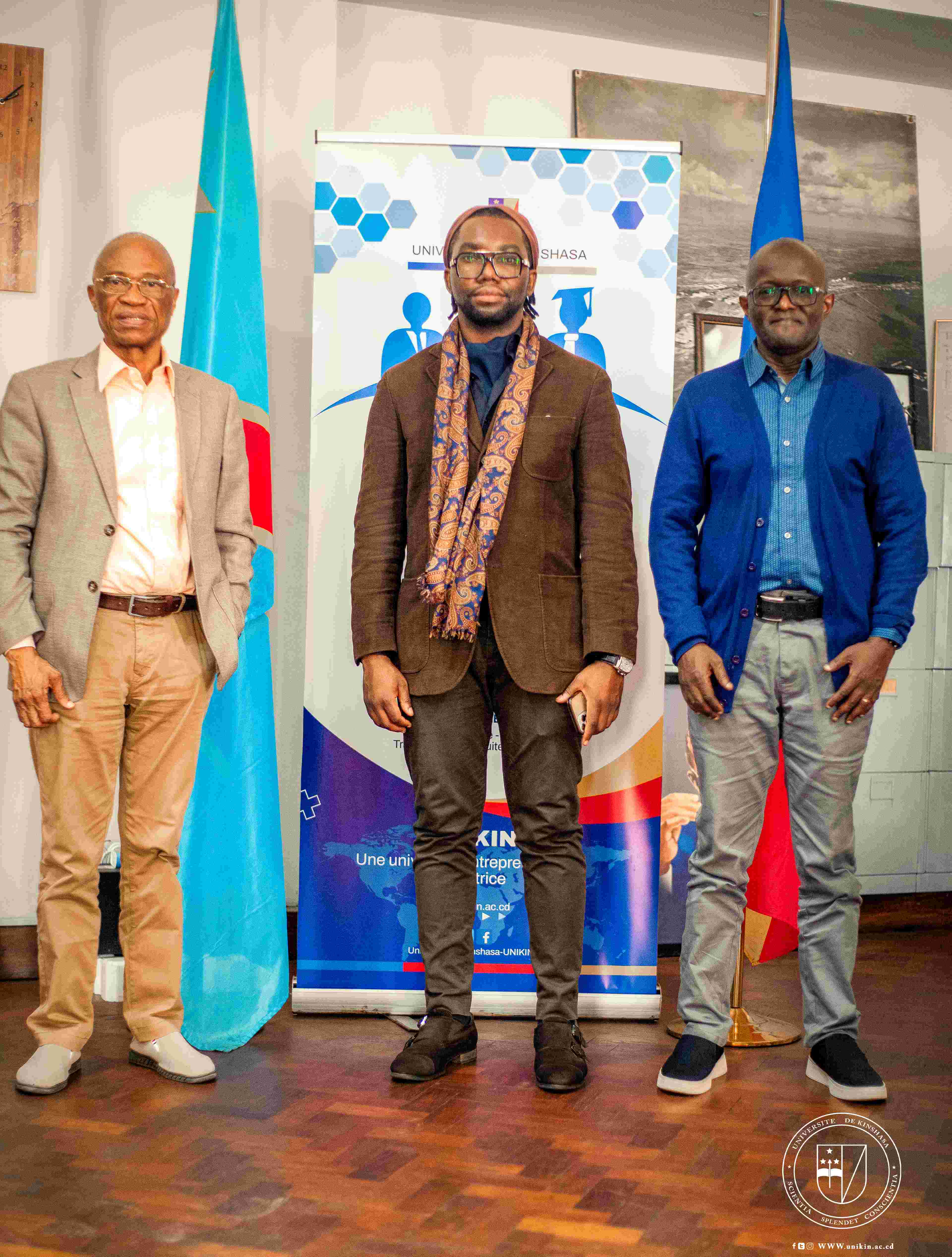 Le Recteur Jean-Marie KAYEMBE NTUMBA reçoit le Dr DURKHEIM Blessing pour un ambitieux projet de formation des oncologues et des infirmiers spécialisés en cancérologie en RDC.