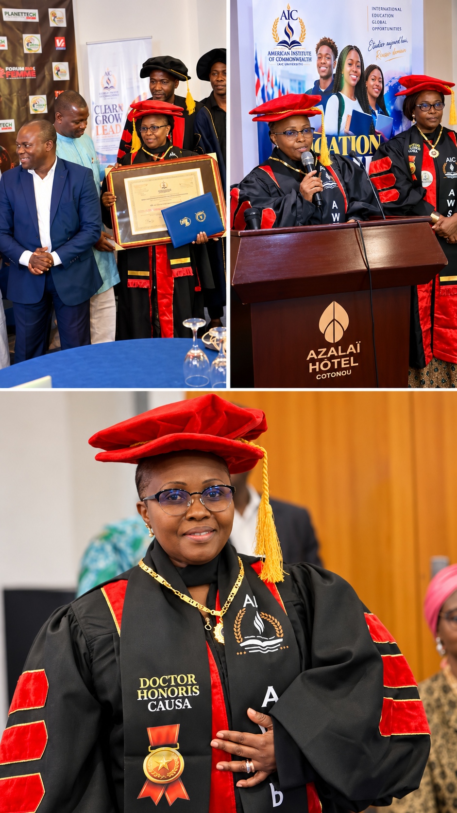 La Professeure Céline SIKULISIMWA de l’Université de Kinshasa honorée d’un Doctorat Honoris Causa à Cotonou