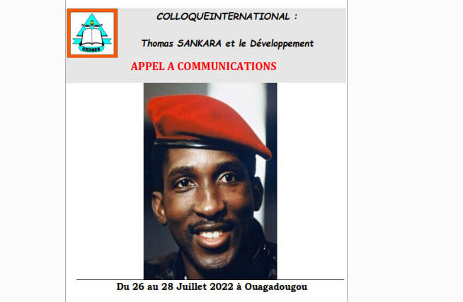 COLLOQUEINTERNATIONAL : Thomas SANKARA et le Développement