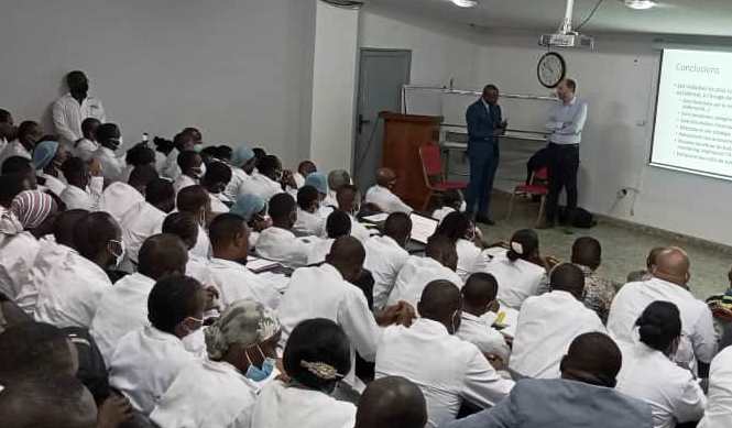 Visite à l'Unikin, ce mardi 25 janvier 2023, du Doyen Edouard Louis