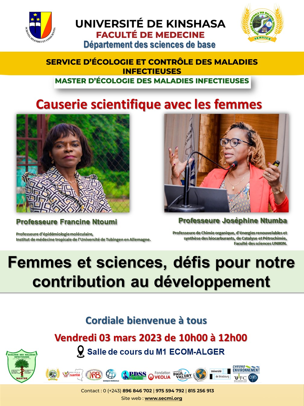 Causerie scientifique avec les femmes à Master d'écologie des maladies infectieuses