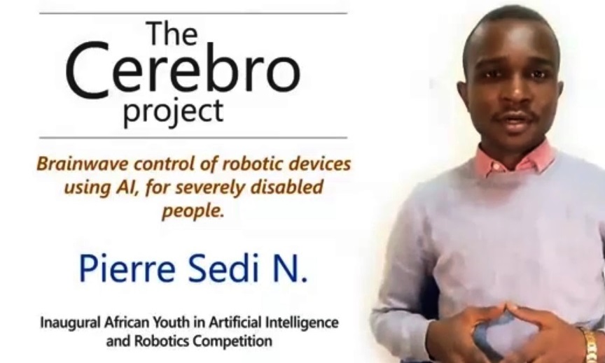Le projet Cerebro de l'Ir. Pierre Sedi vient de remporter le 1er prix à la première édition de la Compétition Africaine des Jeunes en Intelligence Artificielle et Robotique