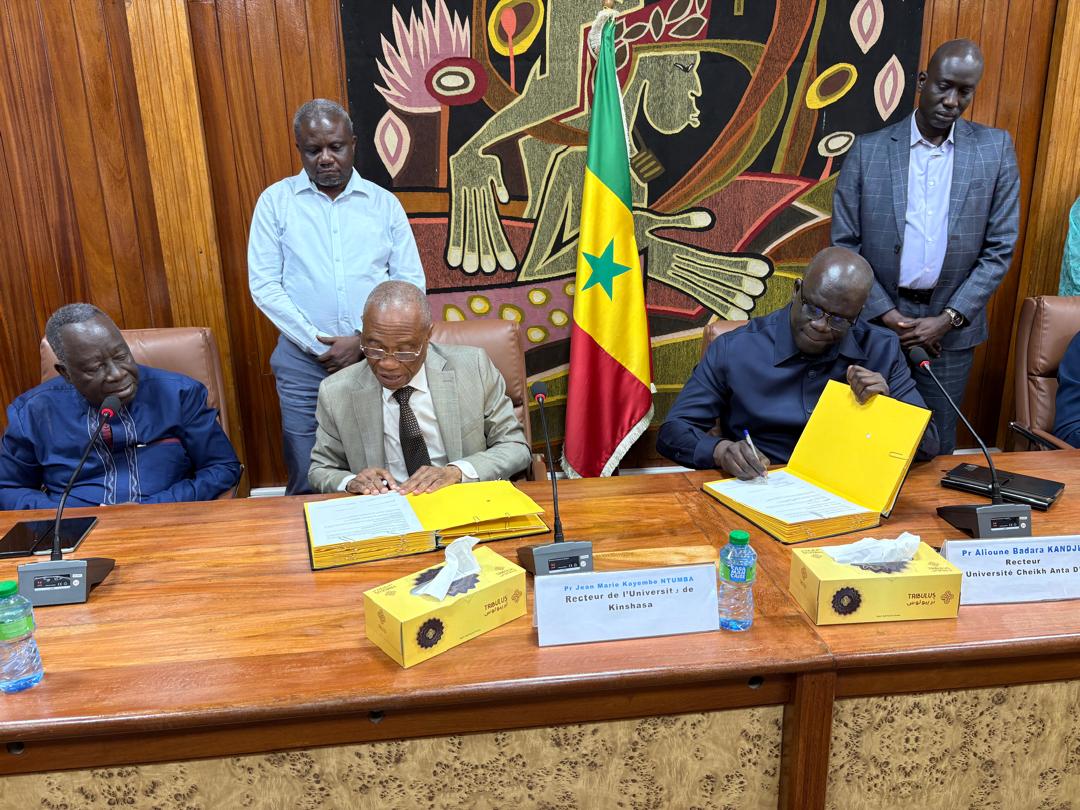 Signature d'un mémorandum d'entente (MOU) entre l'Université Cheikh Anta Diop de Dakar et l'Université de Kinshasa