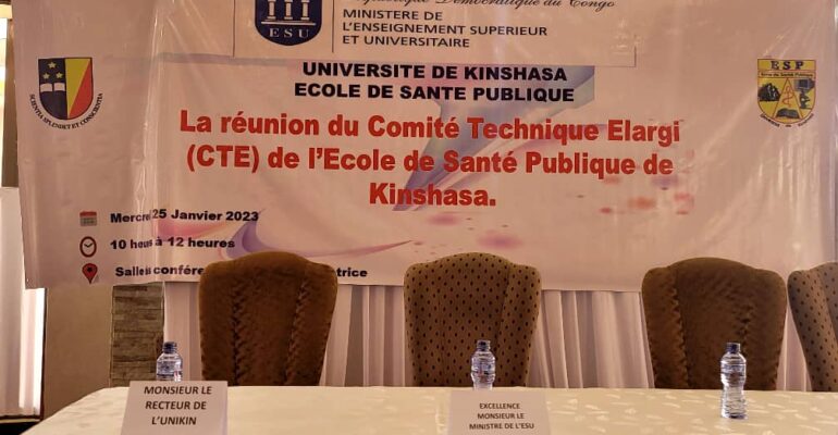 réunion du CTE ecole de santé publique de Kinshasa