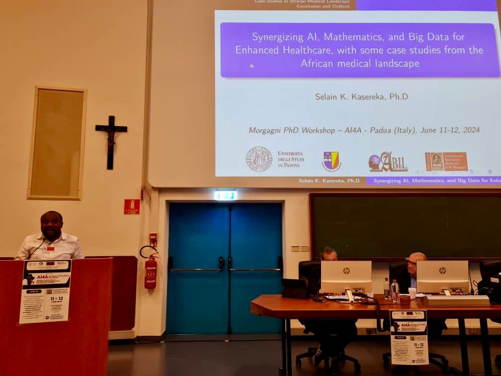 Prof. Dr Selain Kasereka parle de l’Intelligence Artificielle en Santé dans le Workshop Morgagni PhD – AI4A à l’University of Padova (Italie)