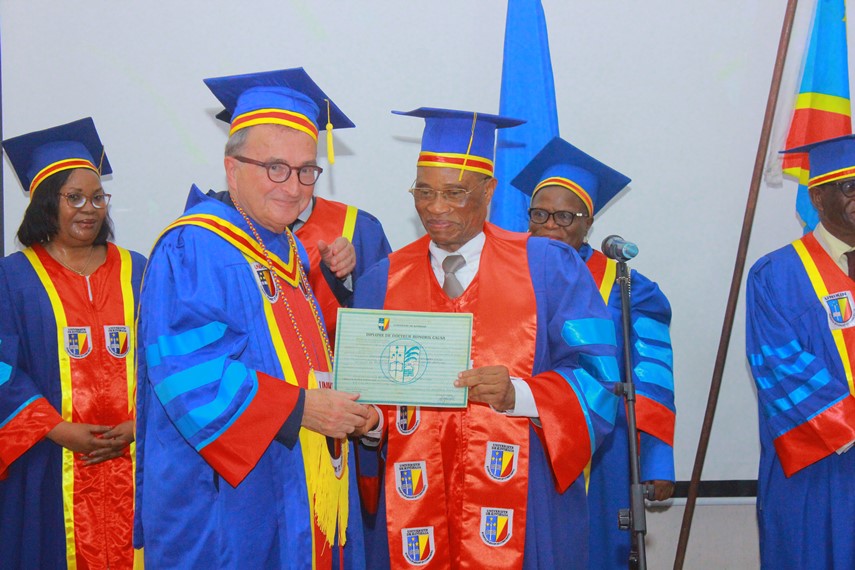 L'Université de Kinshasa Honore le Professeur Christian de BOISSIEU pour ses Contributions à l'autonomisation economique de l'Afrique