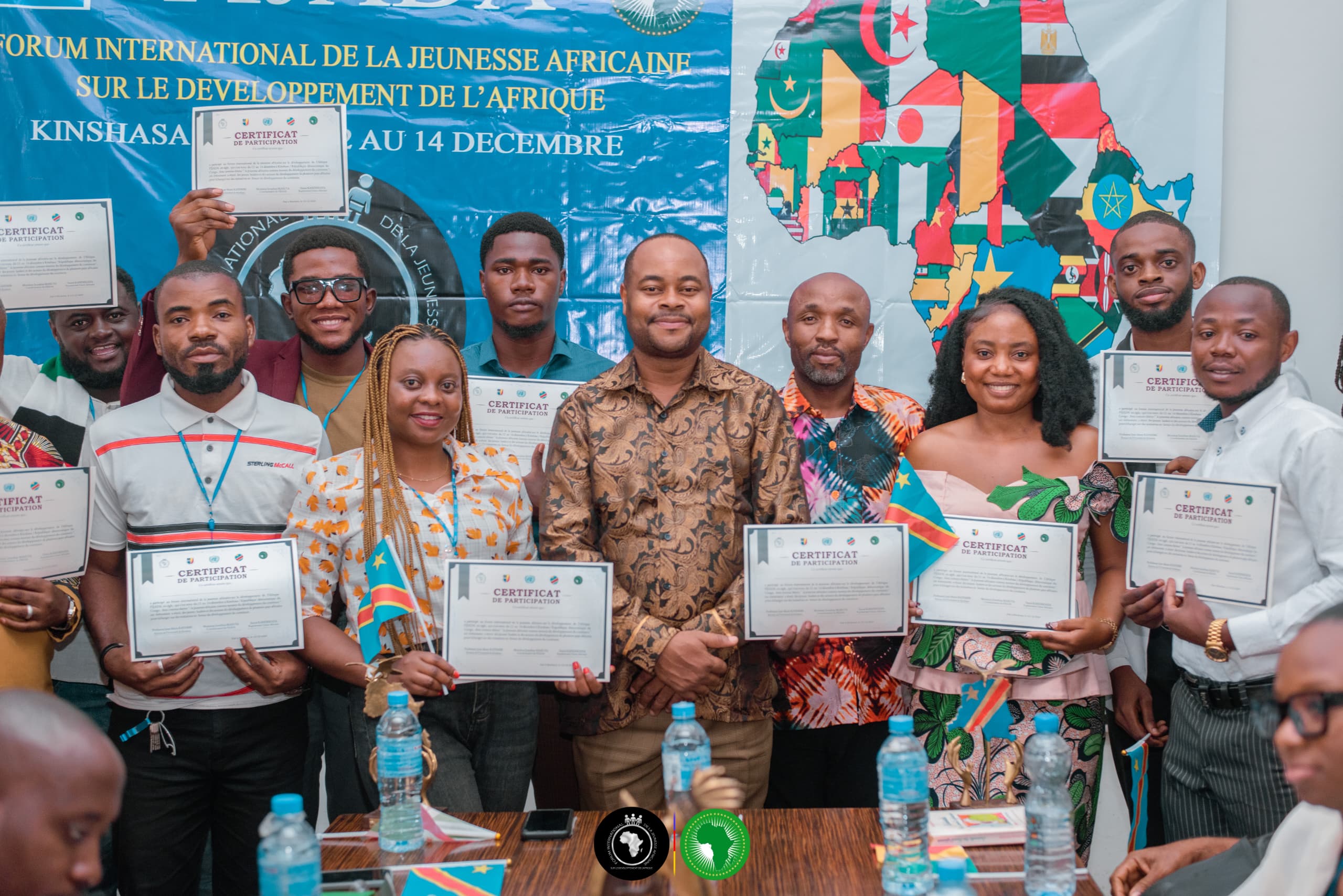 Clôture du Forum International des Jeunes Africains pour le Développement FIJADA à l'Université de Kinshasa